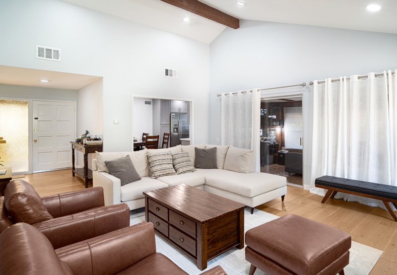 Real estate home interior living room